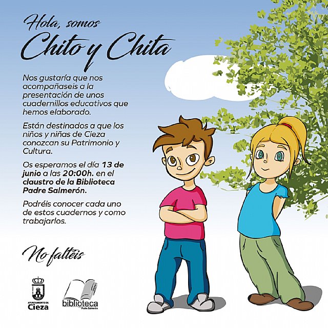 La Biblioteca Municipal acoge este martes la presentación de los cuadernillos educativos Chito y Chita