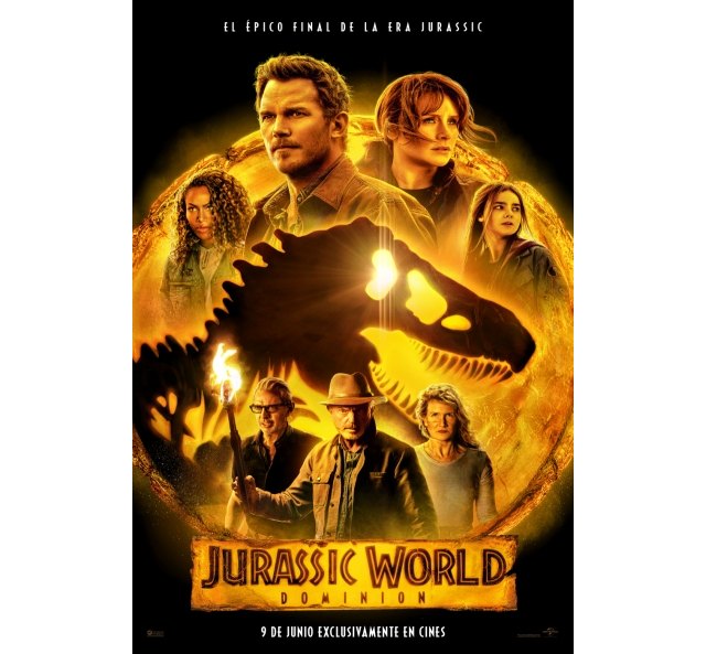 Jurassic World: Dominion, la última entrega este fin de semana en el Aurelio Guirao