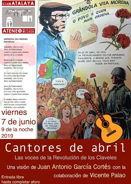 El Club Atalaya conmemora el 45 aniversario de la revolución de los claveles