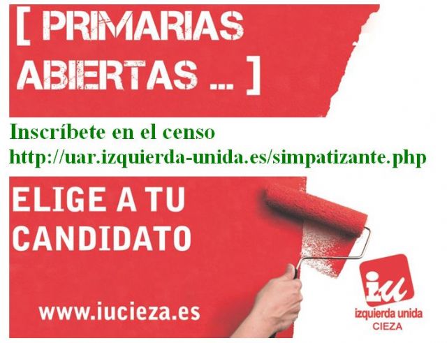 Primarias abiertas en IU-Verdes para elegir el candidato a la presidencia de la Comunidad