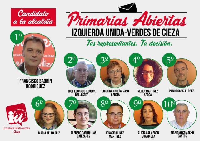Satisfacción en IU-Verdes de Cieza tras la celebración de las Primarias Abiertas