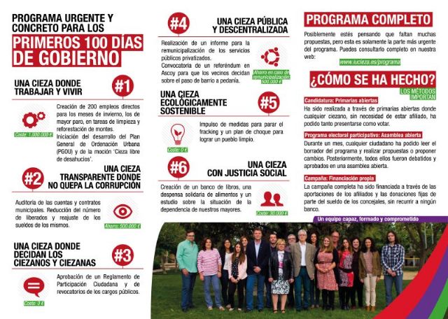 IU-Verdes/Ganar Cieza hace una llamada, por primera vez, 'al voto útil de los ciezanos'