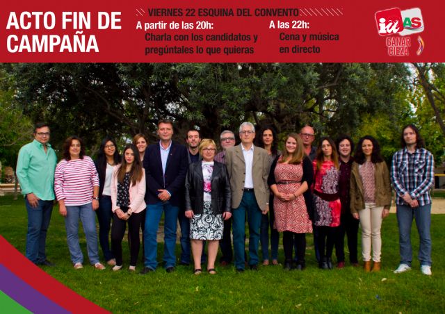 IU-Verdes/Ganar Cieza cerrará su campaña electoral en la Esquina del convento