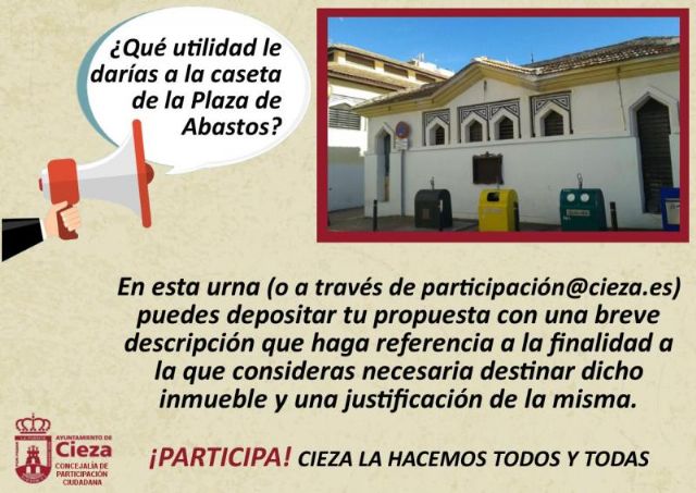 El uso de la caseta de la plaza de abastos se abre a la participación ciudadana