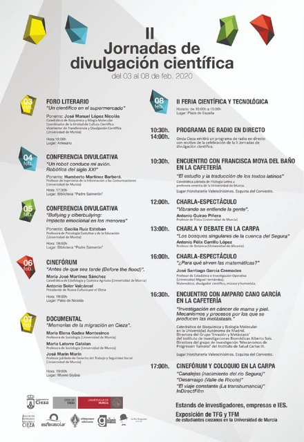 Llega la hora de las II Jornadas de Divulgación Científica