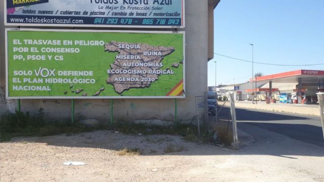 VOX Cieza registra una moción en defensa del trasvase Tajo-Segura así como en apoyo a nuestros agricultores ante los recientes ataques del PSOE
