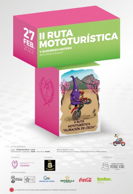 La Ruta Motera Floración 2022 de la Cofradía de Los Dormis destinará parte de su recaudación al comedor social de Piedras Vivas