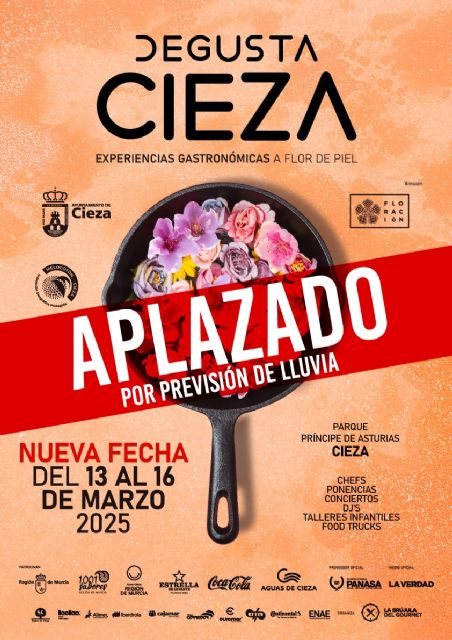 La feria gastronómica Degusta Cieza 2025 se aplaza por la lluvia al 13, 14, 15 y 16 de marzo