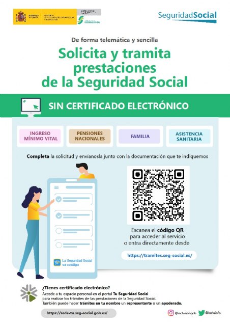 El Ayuntamiento informa sobre una nueva plataforma para solicitar prestaciones de la Seguridad Social