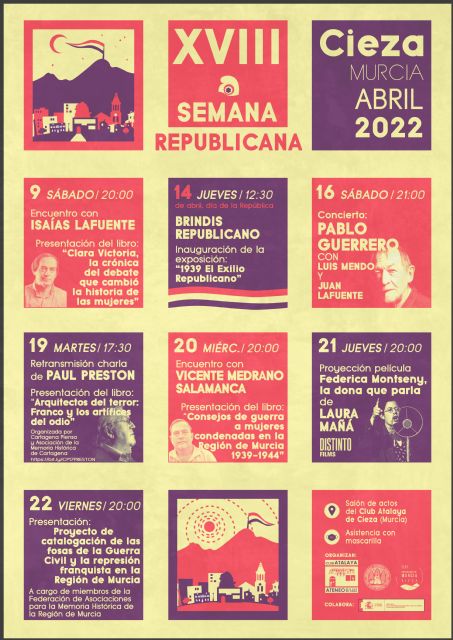 El Club Atalaya-Ateneo de la Villa de Cieza celebra la XVIII Semana Republicana
