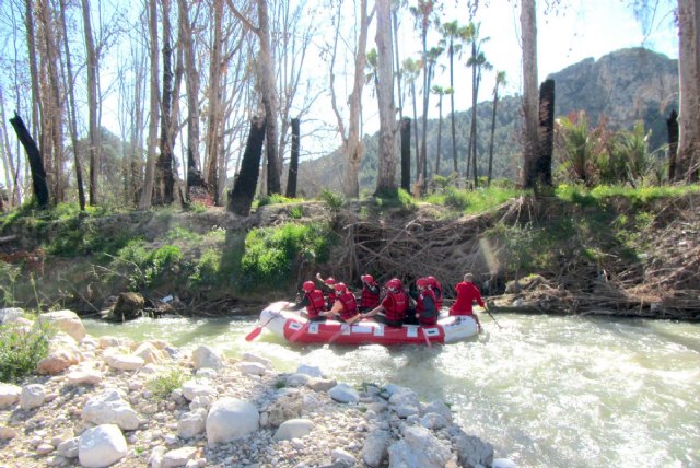 El río Segura en Cieza, , elegido como uno de los mejores de España para hacer rafting