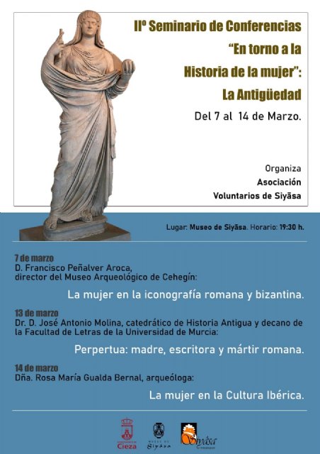 Voluntarios de Siyâsa organiza el II Seminario de Conferencias 'En torno a la Historia de la mujer: La Antigüedad'