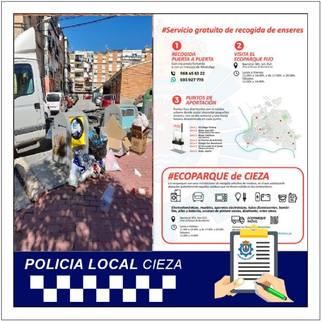 La policía trasladó en febrero al Ayuntamiento 11 expedientes por infracciones respecto a la limpieza viaria