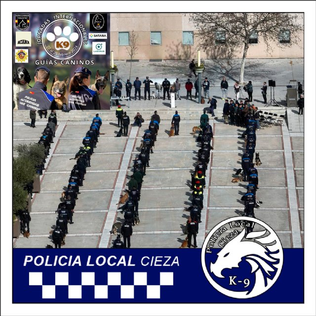 El agente canino de la Policía Municipal de Cieza, en unas jornadas internacionales