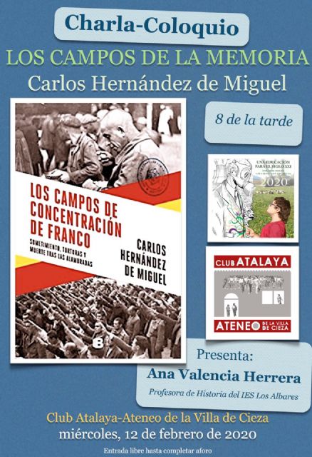 Coloquio 'Los campos de la memoria' en el Club Atalaya