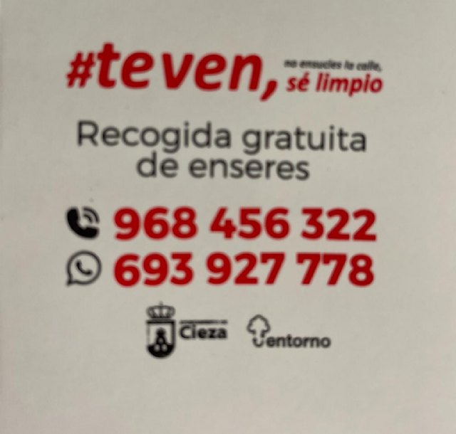 Operativo de nuevo el teléfono fijo de atención al ciudadano para comunicar incidencias y pedir cita previa para la recogida de enseres