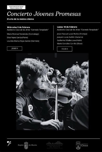El conservatorio ofrece reste lunes el segundo concierto de jóvenes promesas