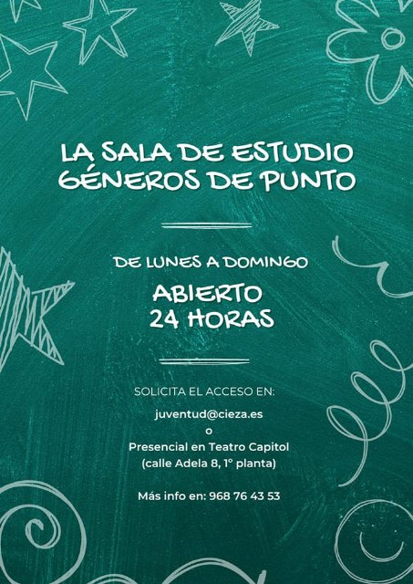 La nueva sala de estudios de Géneros de Punto abrirá de lunes a domingo las 24 horas