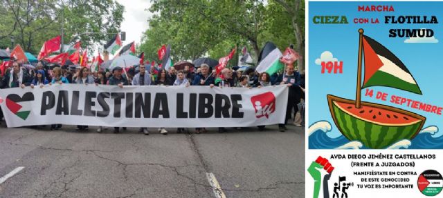 IU-Verdes de Cieza se suma a la manifestación del 14 de septiembre contra el genocidio israelí en Gaza