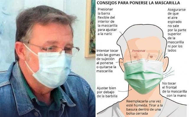 Saorín destaca la importancia de colocarse bien la mascarilla