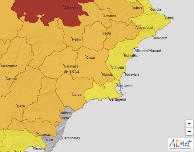 Alerta naranja en Cieza este martes por temperaturas de hasta 44 grados