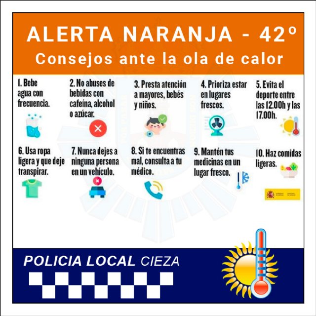 Piden prudencia ante las temperaturas extremas que pueden producirse hoy