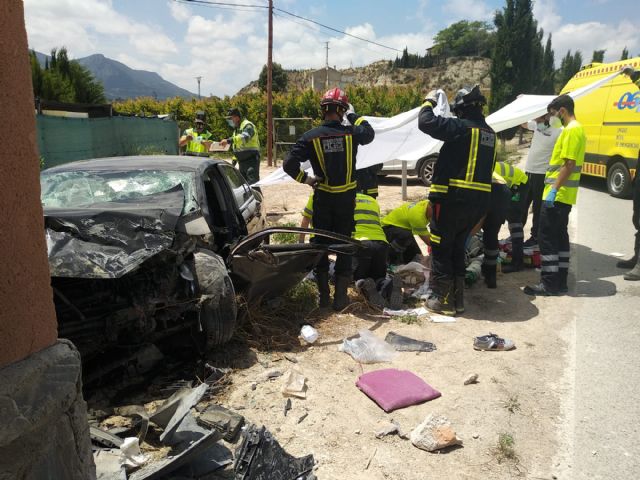 Fallece el conductor de un turismo en un accidente de tráfico ocurrido en Cieza