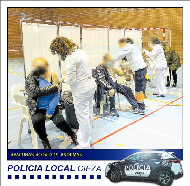 Salud Pública de la Región de Murcia celebra este martes otra jornada de vacunación masiva en el Polideportivo Municipal Mariano Rojas