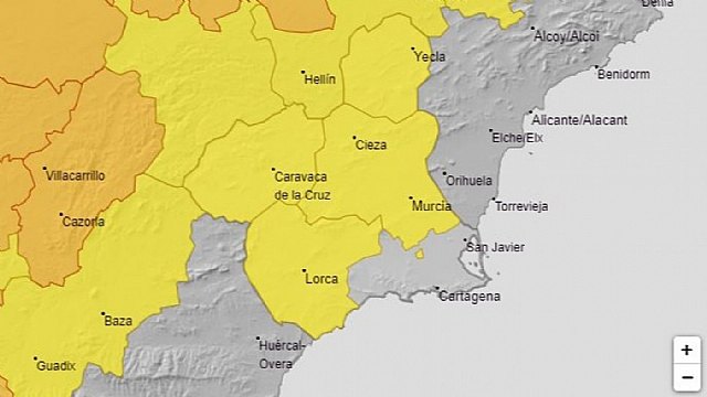 Alerta amarilla en Cieza por temperaturas de hasta 38º