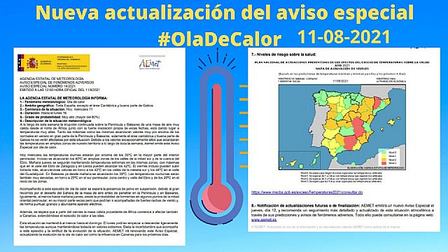 Aviso amarillo este jueves por una ola de calor que se prolongará probablemente hasta el lunes