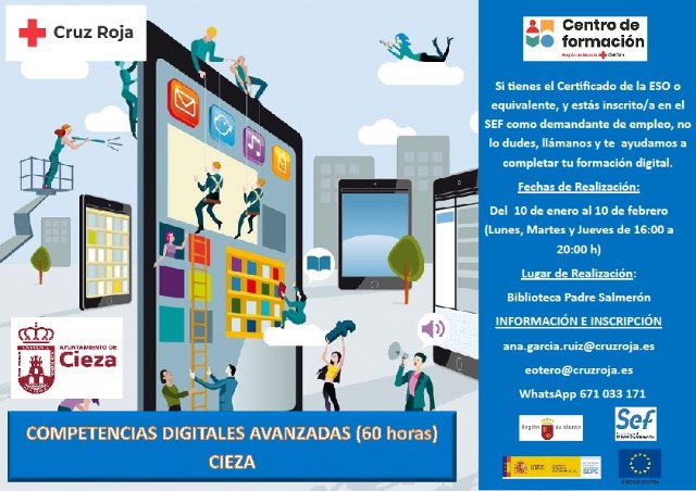 El Ayuntamiento colabora con Cruz Roja en un curso sobre competencias digitales