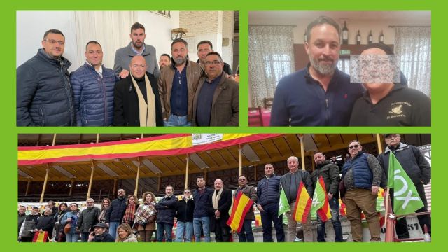 Representantes de VOX Cieza acuden al gran acto del partido en la Plaza de Toros de Murcia
