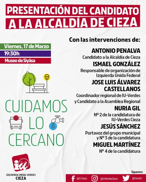 El Museo Siyâsa acogerá este viernes la presentación de la candidatura de IU-Verdes de Cieza