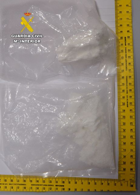 La Guardia Civil intercepta en Cieza un transporte de cocaína