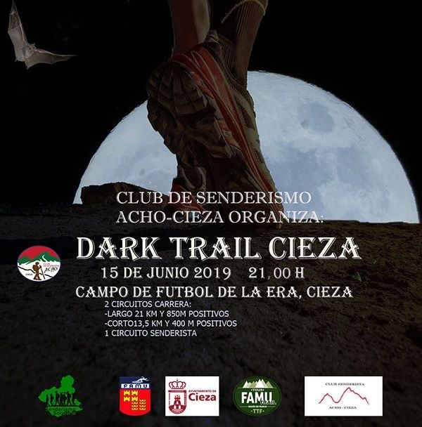 Fantástico Trail bajo la noche de Cieza