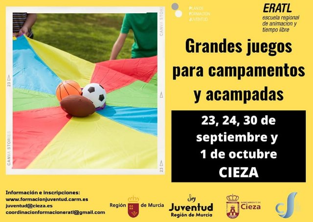 La Concejalía de Juventud informa de un curso sobre grandes juegos para campamentos y acampadas