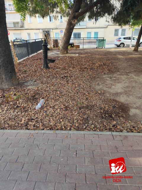 IU-Verdes de Cieza denuncia el estado de abandono de las áreas verdes del municipio