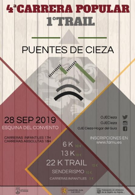 Aplazada la IV Carrera Popular y I Trail “Puentes de Cieza”