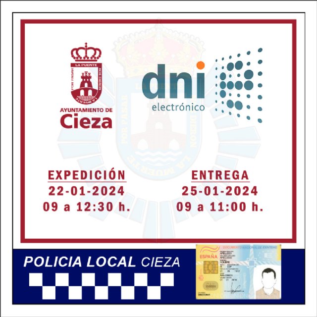 Citas para la próxima renovación del DNI en Cieza