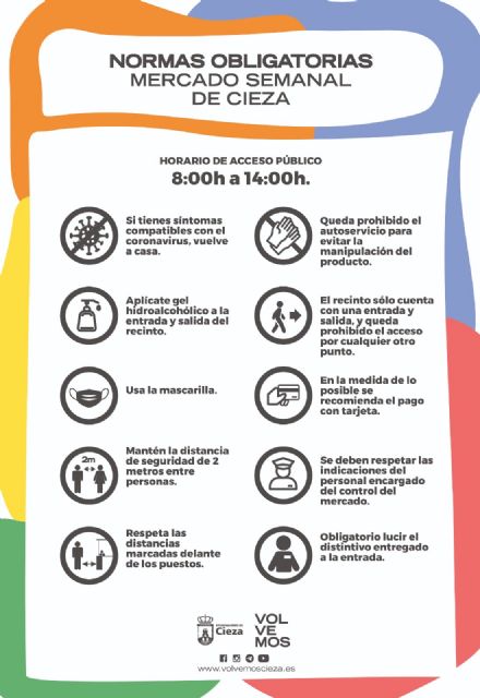El mercado semanal de Cieza retoma su actividad con medidas estrictas de control