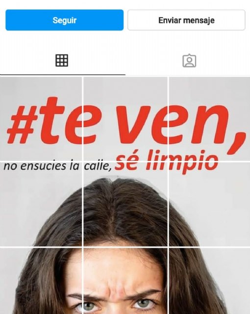 La campaña sobre limpieza y concienciación del cuidado del entorno Te Ven, también disponible en Instagram