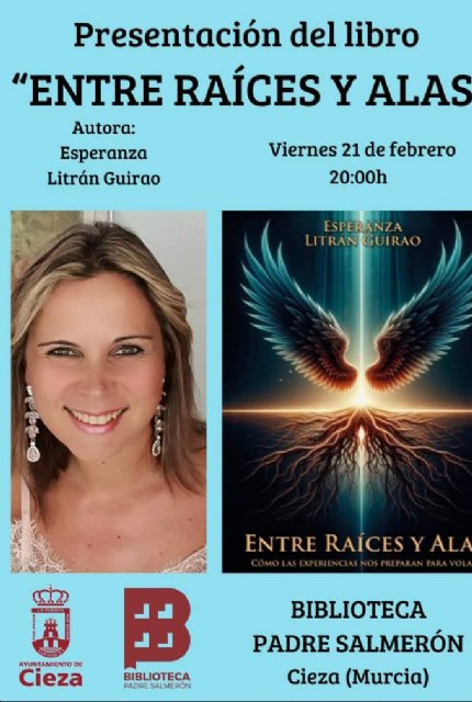 La escritora ciezana Esperanza Litrán Guirao presenta 'Entre raíces y alas' en la biblioteca municipal