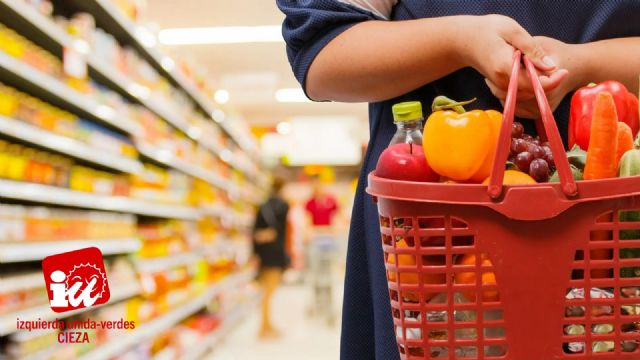IU-Verdes de Cieza apoya poner un tope a los precios de los alimentos básicos