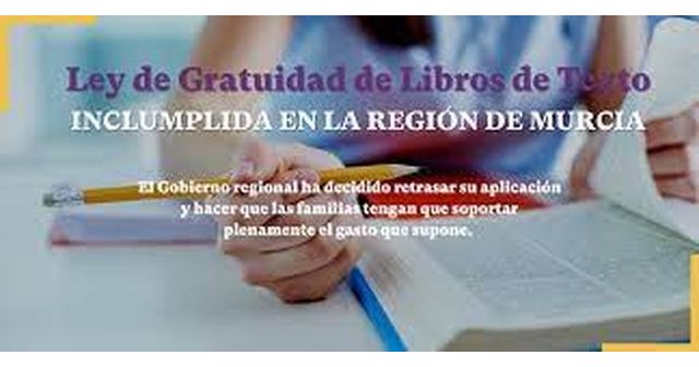 Podemos-Cieza: 'El gobierno de Murcia incumple la ley de gratuidad de los libros de texto'