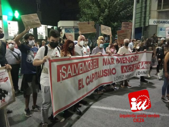 IU-Verdes de Cieza: 'La recogida de firmas para proteger al Mar Menor se prórroga 3 meses, a pesar del PP'