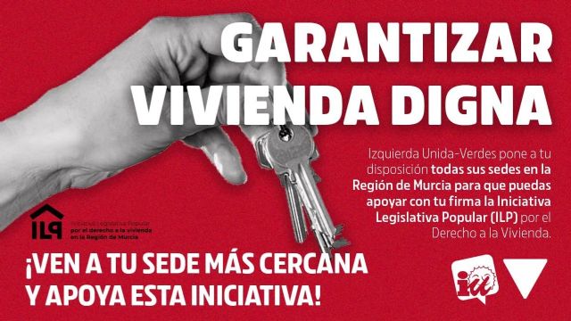 IU-Verdes de Cieza recoge firmas por el derecho a la vivienda