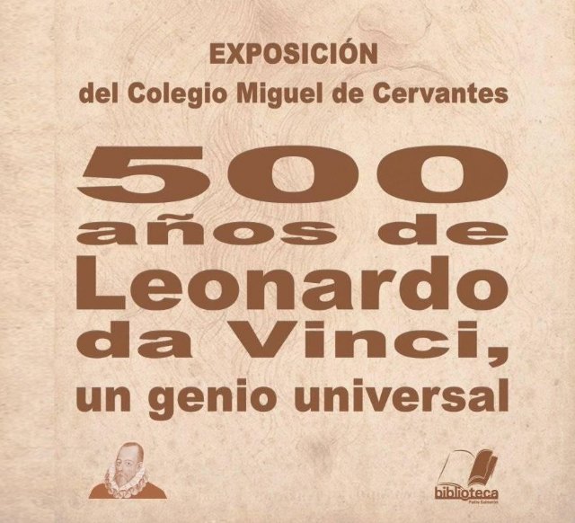 Una exposición escolar sobre Da Vinci, en la biblioteca municipal