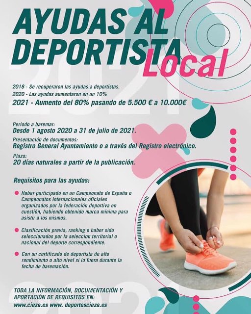 Subsanan las bases reguladoras de ayudas a deportistas 2021