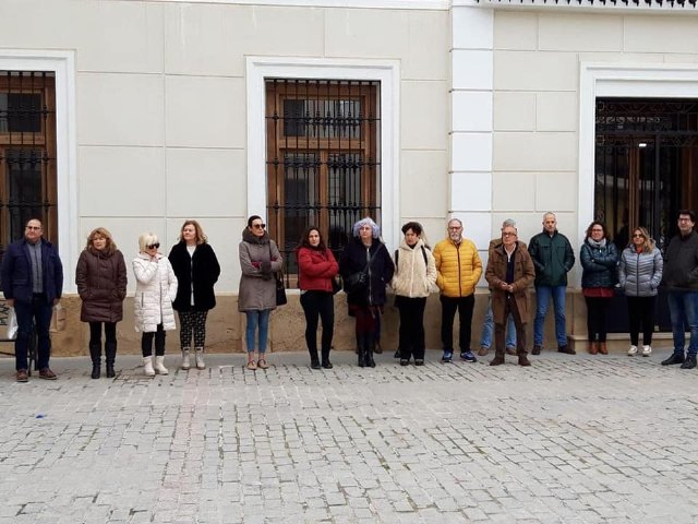 Concentración en el Ayuntamiento de Cieza por el aniversario de la guerra de Ucrania