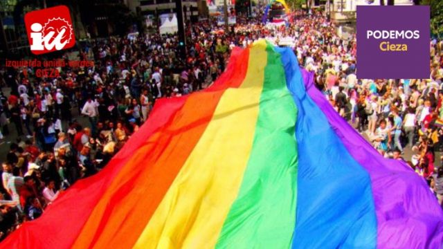 Podemos e IU-Los Verdes de Cieza muestran un contundente apoyo al Día Internacional del Orgullo